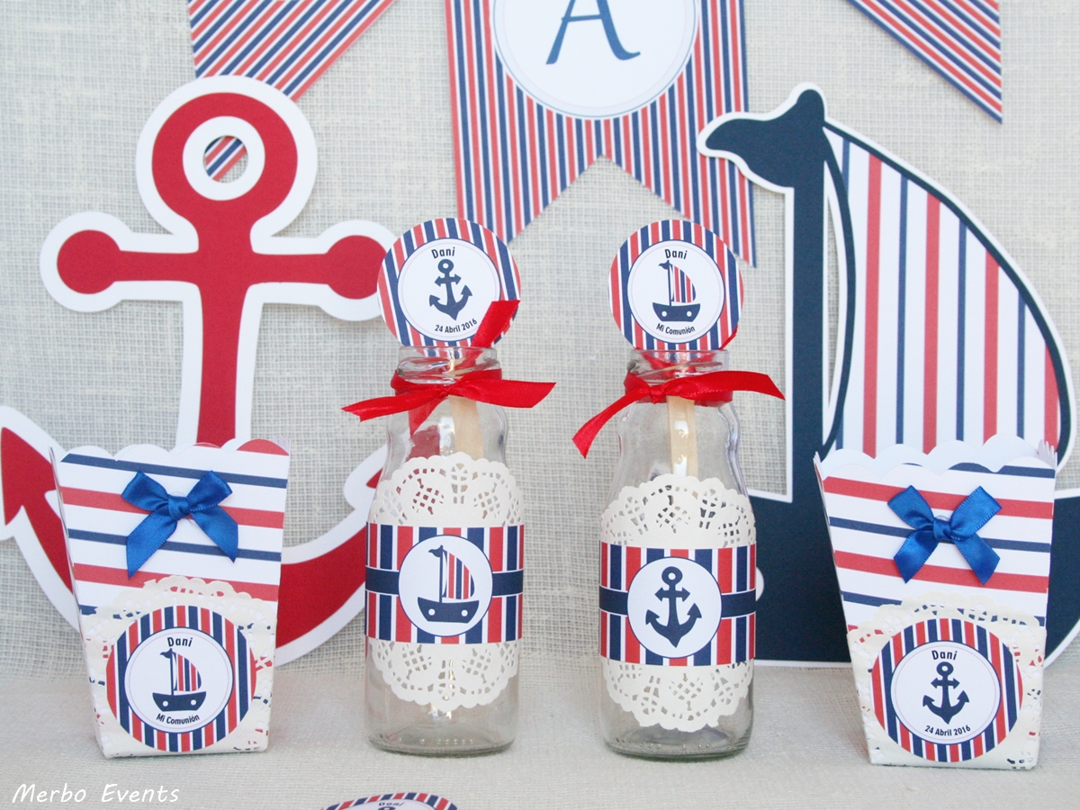 Kit decora tu "CANDY BAR" Fiesta Marinero Merbo Events