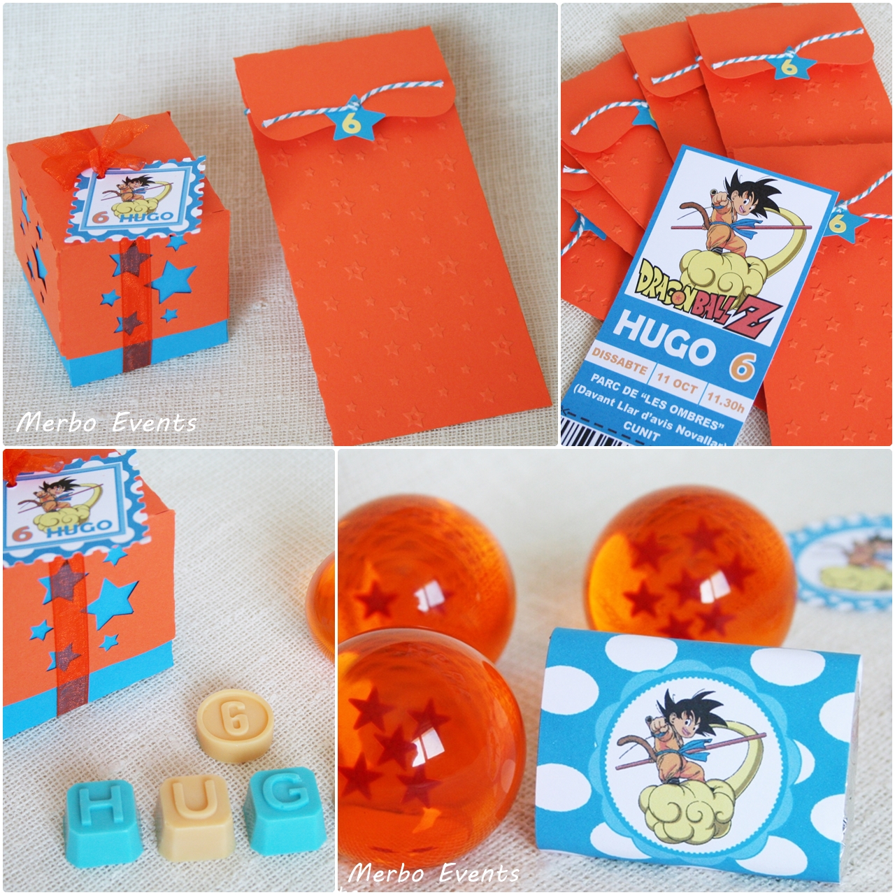 Kit decora tu "CANDY BAR" Fiesta Dragon Ball. Merbo Events